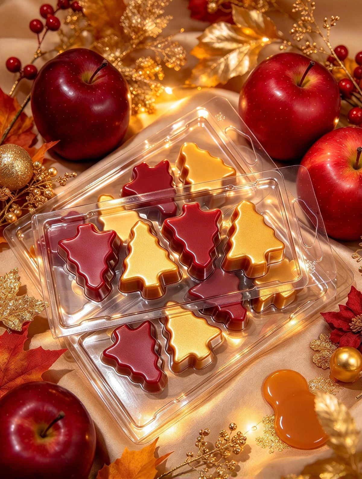 Red Apple Wreath Christmas Tree Clamshell